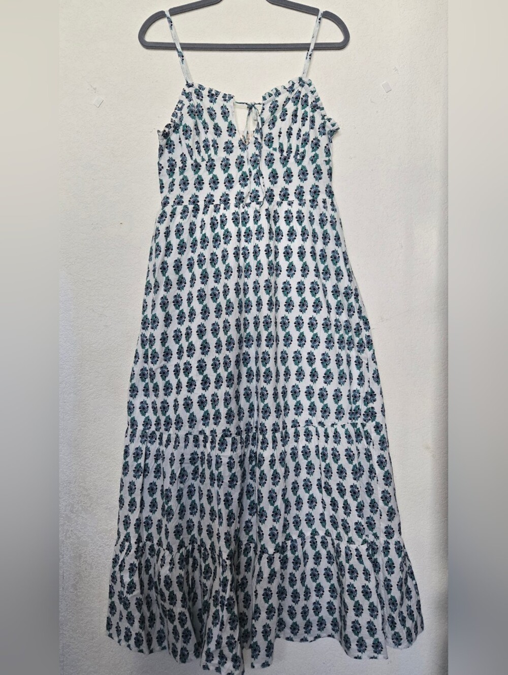 NWT, DIZZY Lizzy Blue, Green & White Printed Maxi Sundress .Size M 100% Cotton - Picture 2 of 11